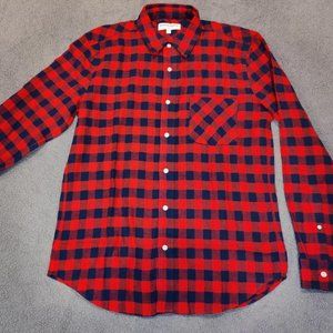 Cotton plaid shirt for men and women